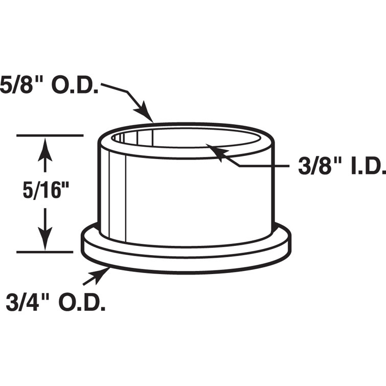 PrimeLine BiFold Door Guide Caps, Nylon Construction, OffWhite (6